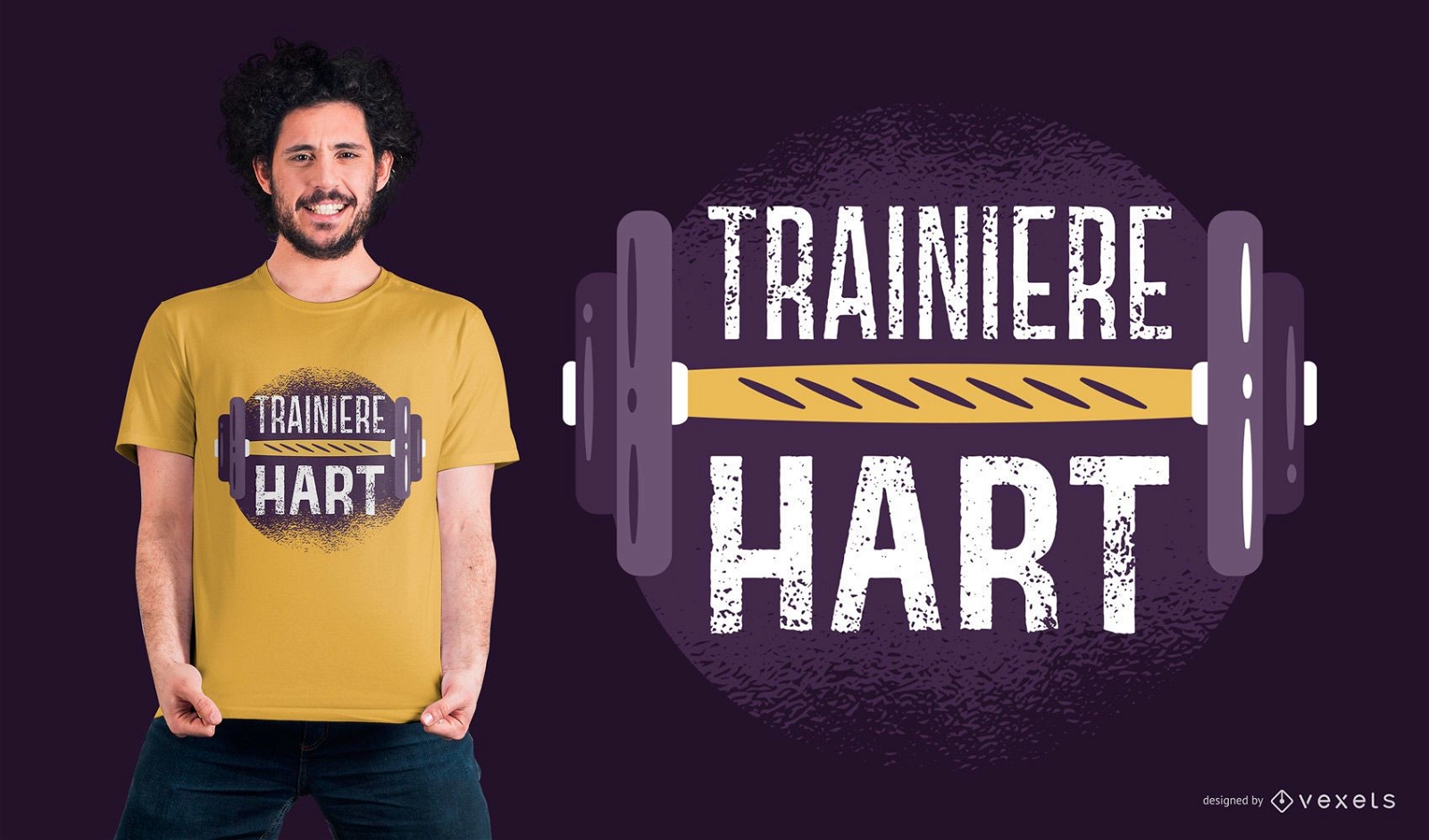 German Train Hard T-shirt Design