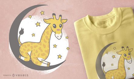 Nettes Giraffen-T-Shirt Design