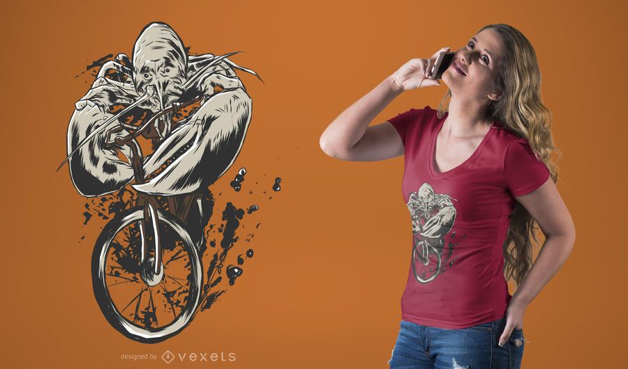 Lobster Riding Bicycle T-Shirt Design Lobster Riding Bicycle T-Shirt Design