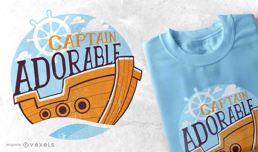 Captian Adorable T-Shirt Design Captian Adorable T-Shirt Design