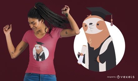 Diseño de camiseta Graduate Sloth