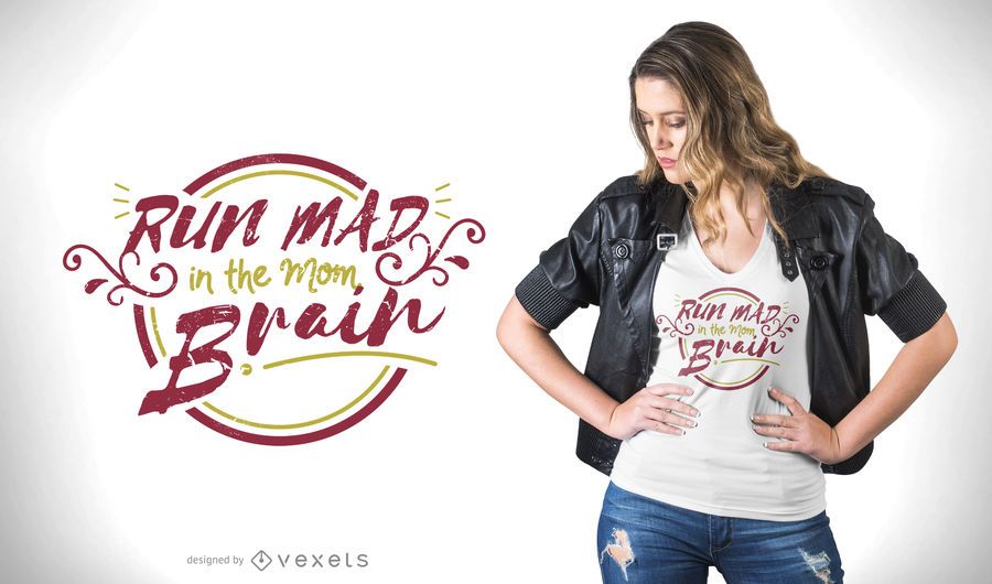 Diseño de camiseta de cerebro de mamá Diseño de camiseta de cerebro de mamá