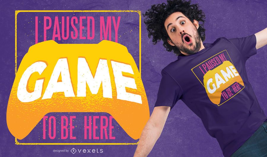 Paused Game T-shirt Design Paused Game T-shirt Design