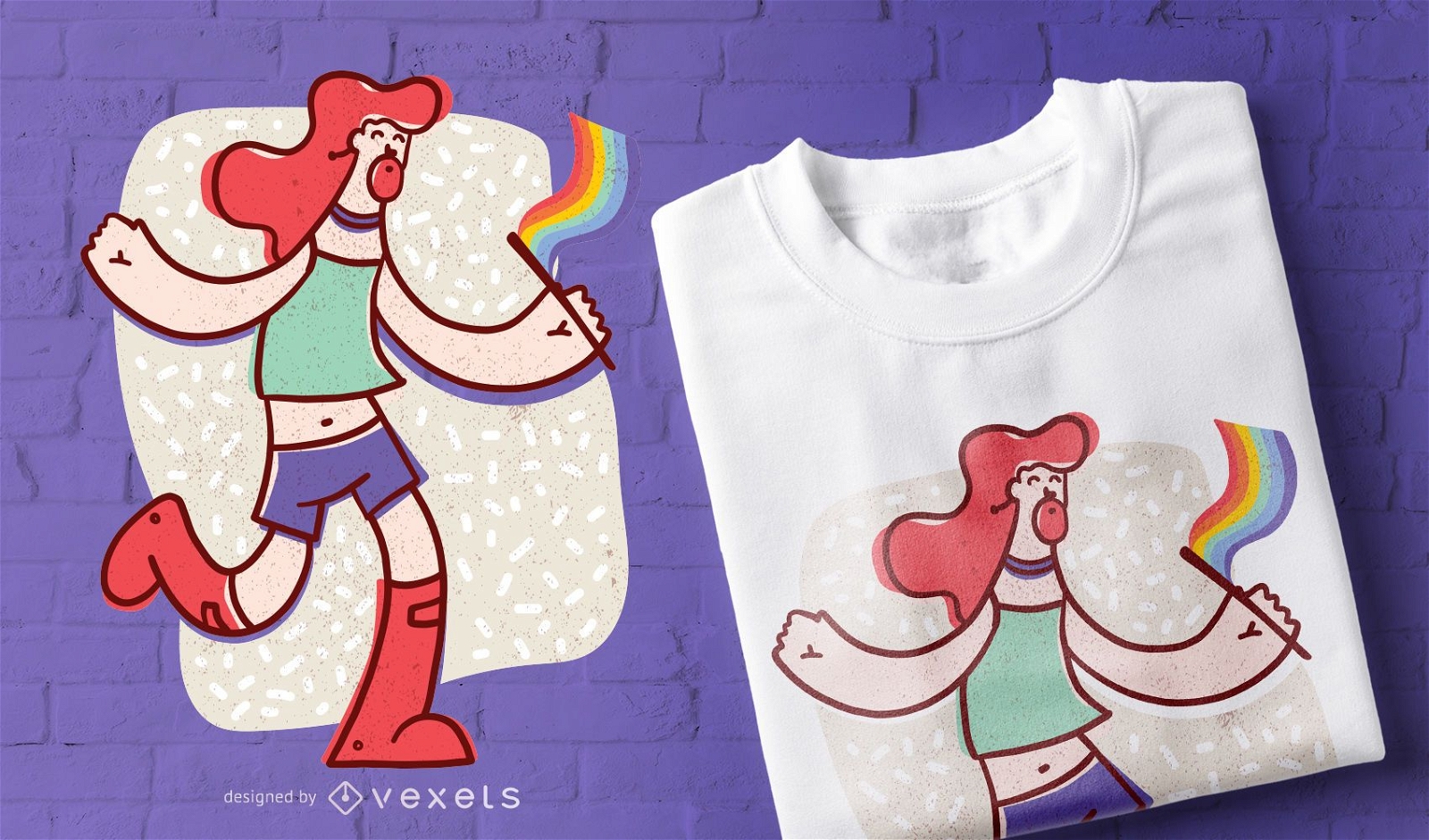 Rainbow pride flag t-shirt design