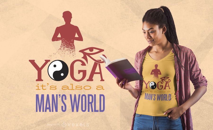 Yoga Men Quote T-shirt Design Yoga Men Quote T-shirt Design