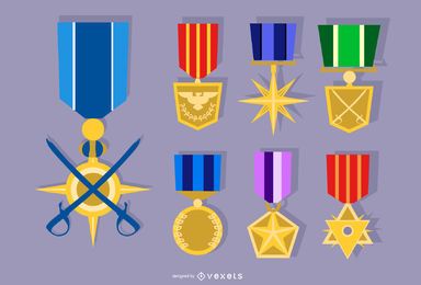 Army Medal Vector Set