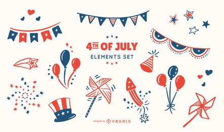 4th of July Elements Set 4th of July Elements Set