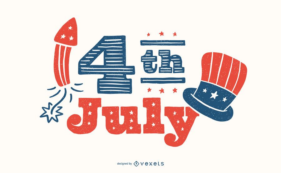 4th of July Lettering Design 4th of July Lettering Design