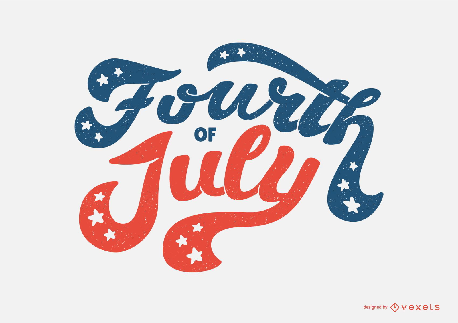 Fourth Of July Lettering Design Vector Download
