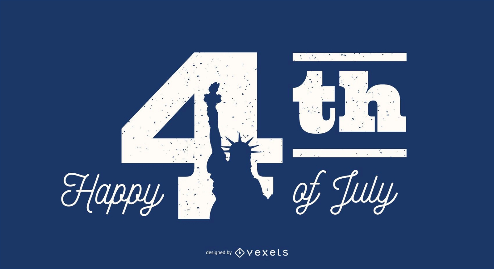 Happy 4th of July Lettering 