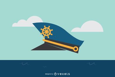 Captain Hat Illustration