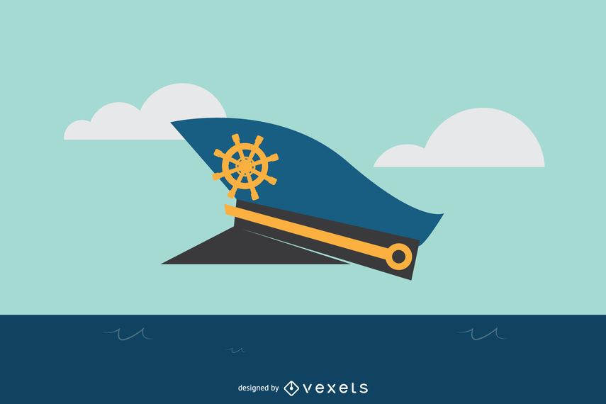 Captain Hat Illustration Captain Hat Illustration