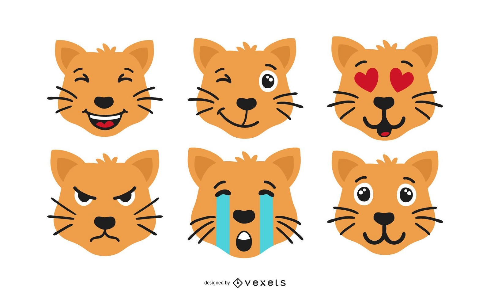 Conjunto de Emoji de Gato