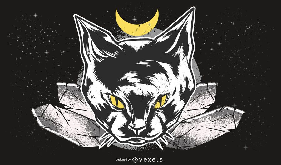Dark Cat Illustration Dark Cat Illustration