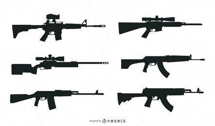 Guns Silhouette Collection` Guns Silhouette Collection`