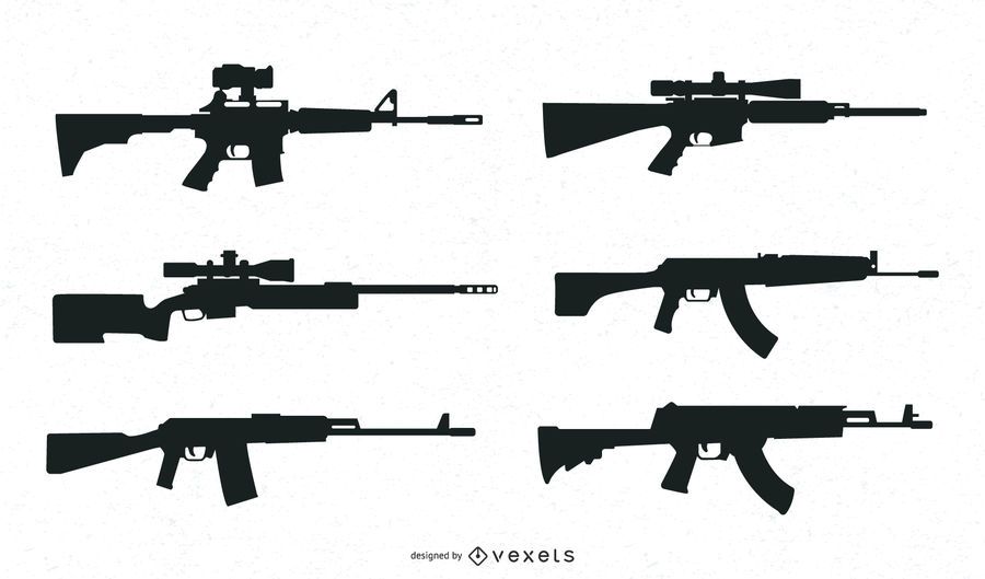 Colección de silueta de armas Colección de silueta de armas