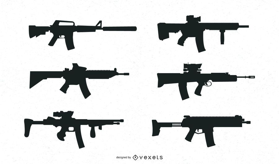 Coleção de silhueta de armas Coleção de silhueta de armas