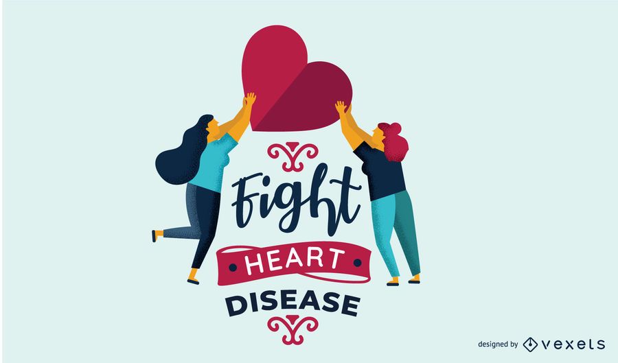 Fight Heart Disease Illustration Fight Heart Disease Illustration