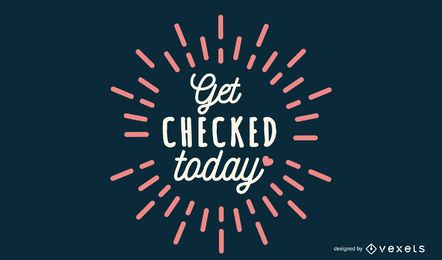 Get Checked Lettering Design 