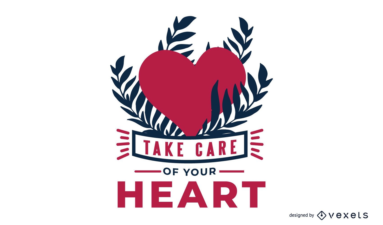 Kümmere dich um dein Herz Message Design