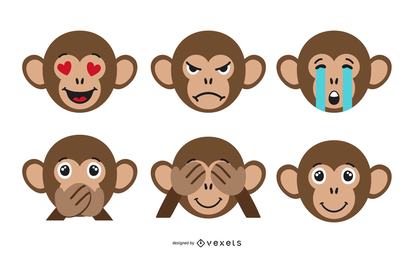 Affe Emoji Set