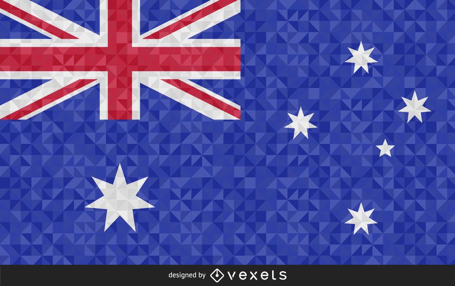 Bandera de Australia Diseño Geométrico Bandera de Australia Diseño Geométrico