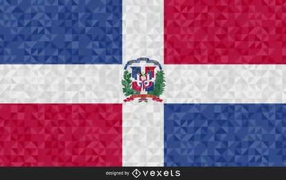 Design poligonal da bandeira da República Dominicana
