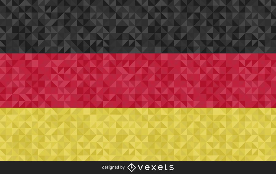 Bandera de diseño poligonal de Alemania Bandera de diseño poligonal de Alemania