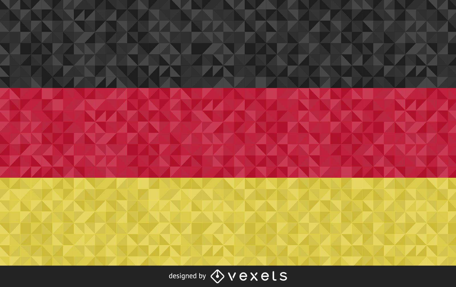 Design poligonal da bandeira da Alemanha