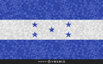 Bandera de Honduras diseño poligonal