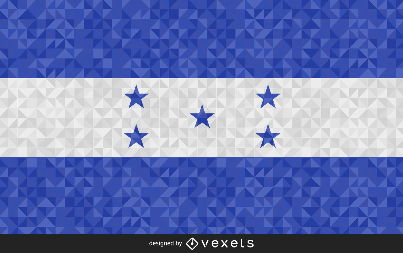 Flag of Honduras polygonal Design
