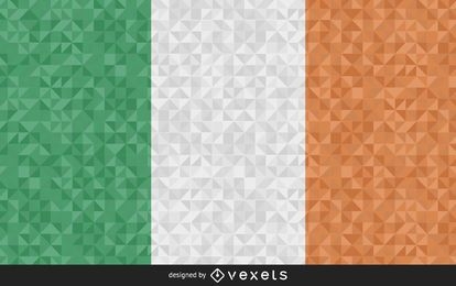 Bandera de Irlanda diseño poligonal