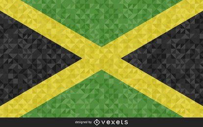 Flag of Jamaica polygonal Design