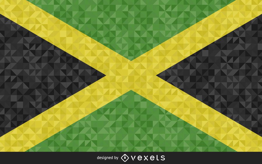 Bandera de Jamaica Diseño Abstracto Bandera de Jamaica Diseño Abstracto