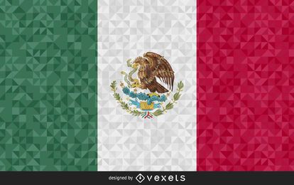 Flagge von Mexiko polygonales Design