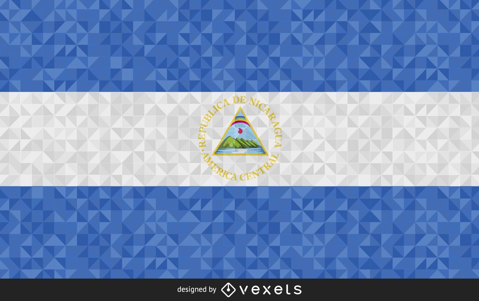 Bandera de El Salvador Dise?o poligonal