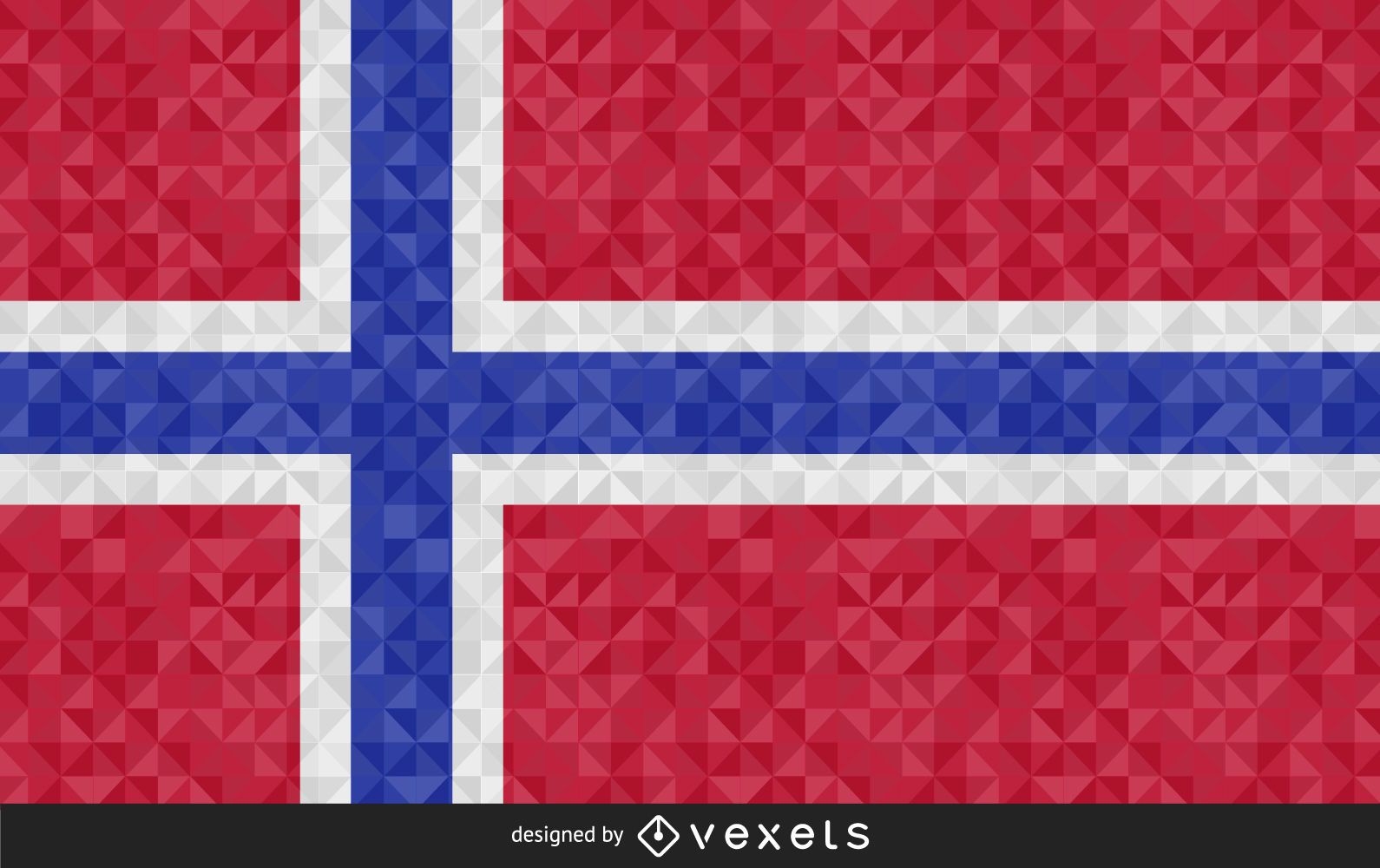 Flag of Svalbard polygonal Design