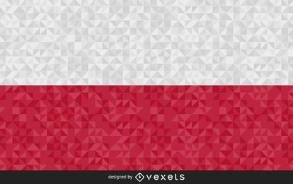 Flag of Poland polygonal Design