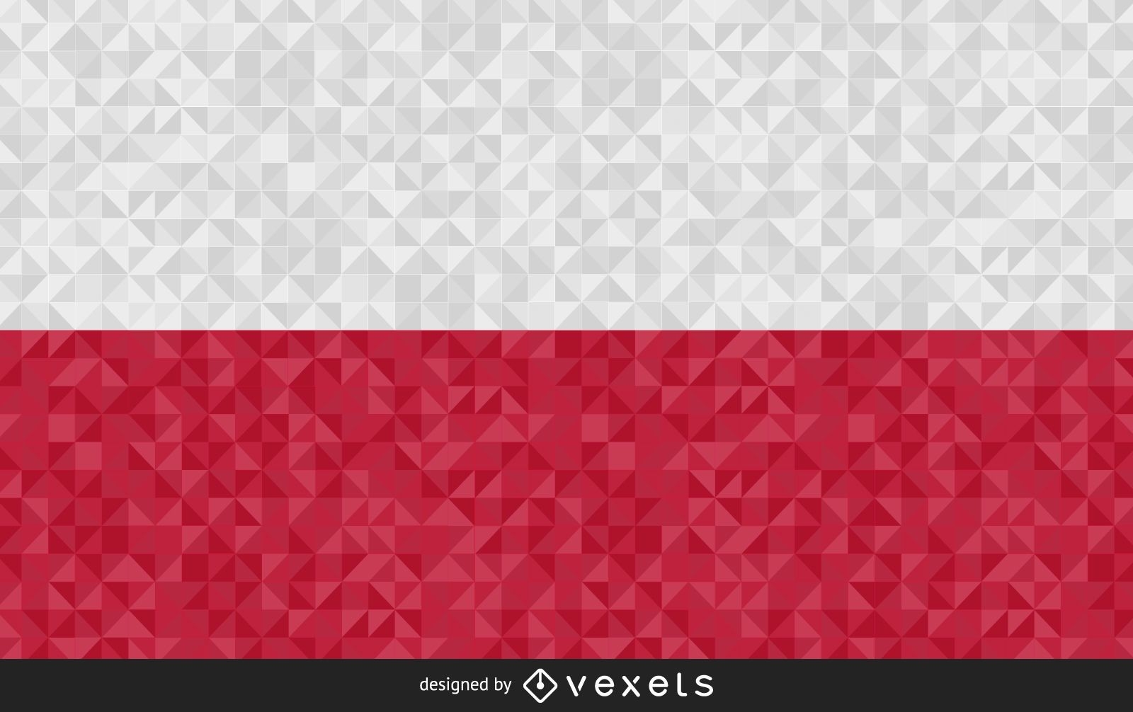 Bandera de Polonia dise?o poligonal