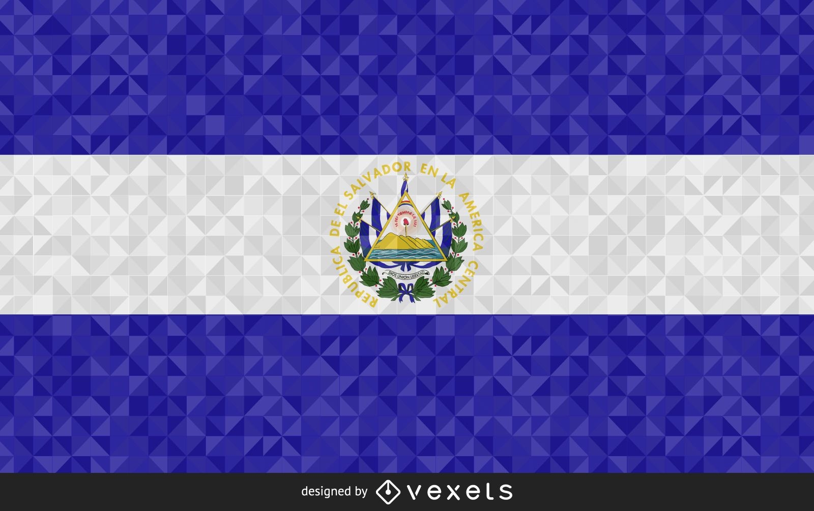 Bandeira poligonal de El Salvador