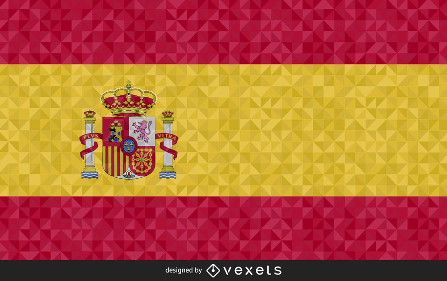Bandeira do design abstrato de Espanha Bandeira do design abstrato de Espanha