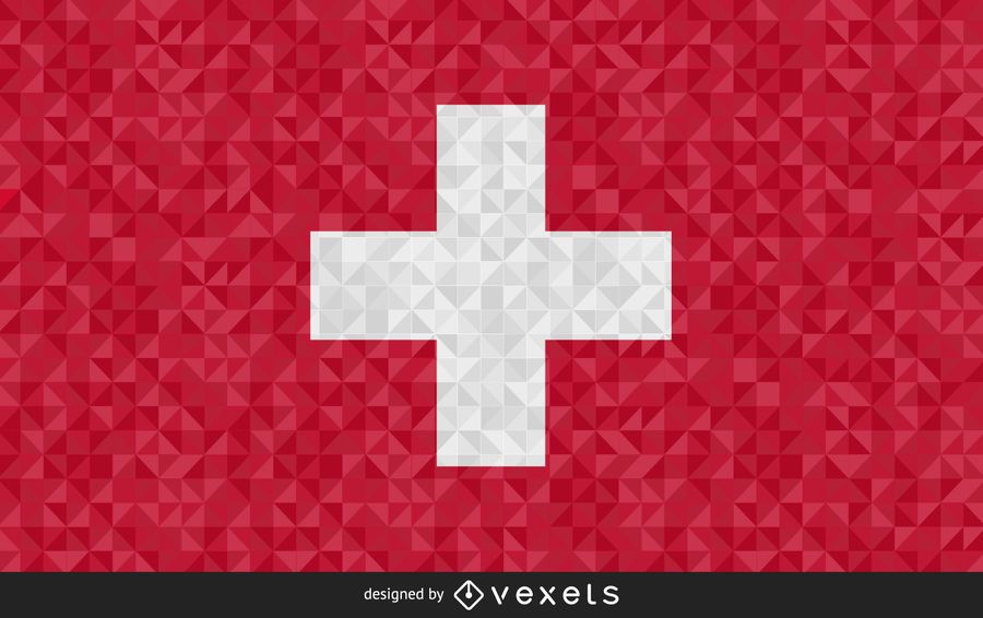Bandeira do design abstrato de Suíça Bandeira do design abstrato de Suíça
