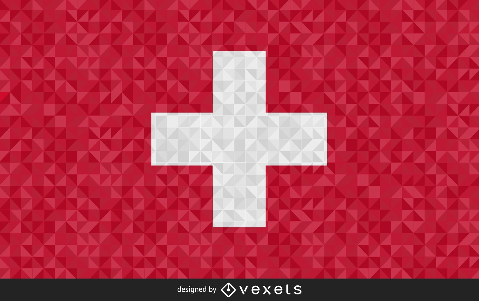 Flag of Switzerland polygonal Design