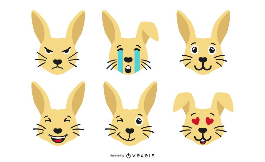 Kaninchen Emoji Set Kaninchen Emoji Set
