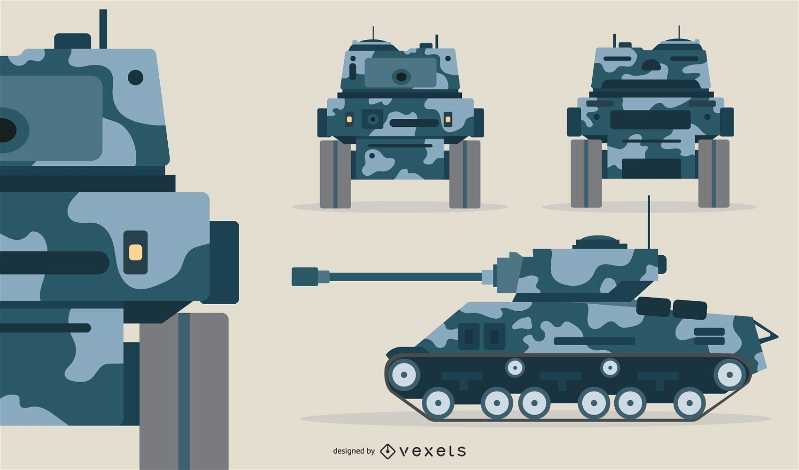 Battle Tank Illustration 