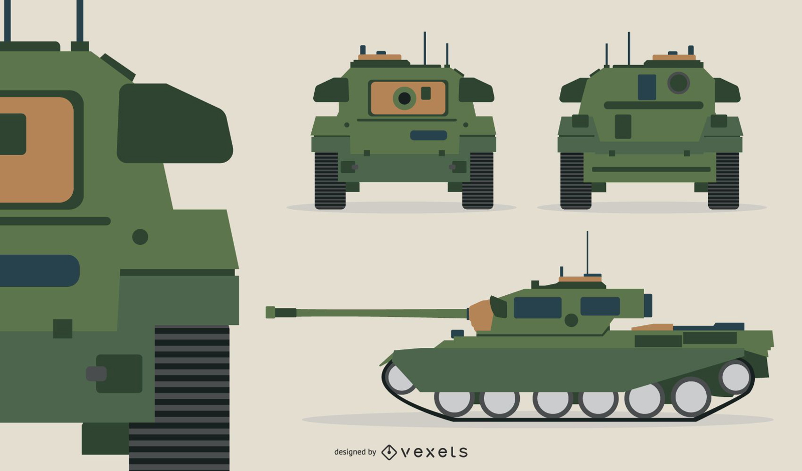 Ilustração de tanque militar
