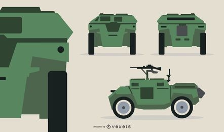 Compact Tank Gun Illustration 