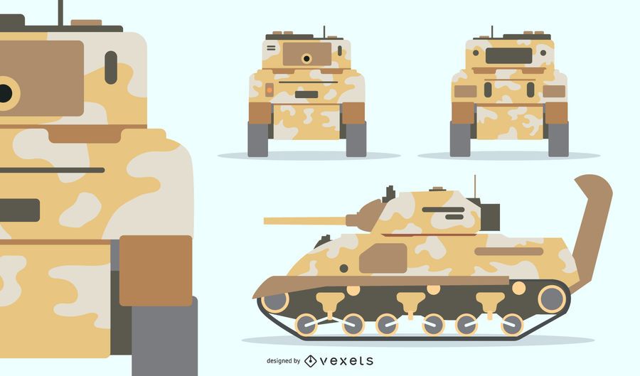 Camuflaje conjunto de tanque militar Camuflaje conjunto de tanque militar