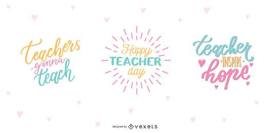 Teacher's Day Lettering Design Vector Download