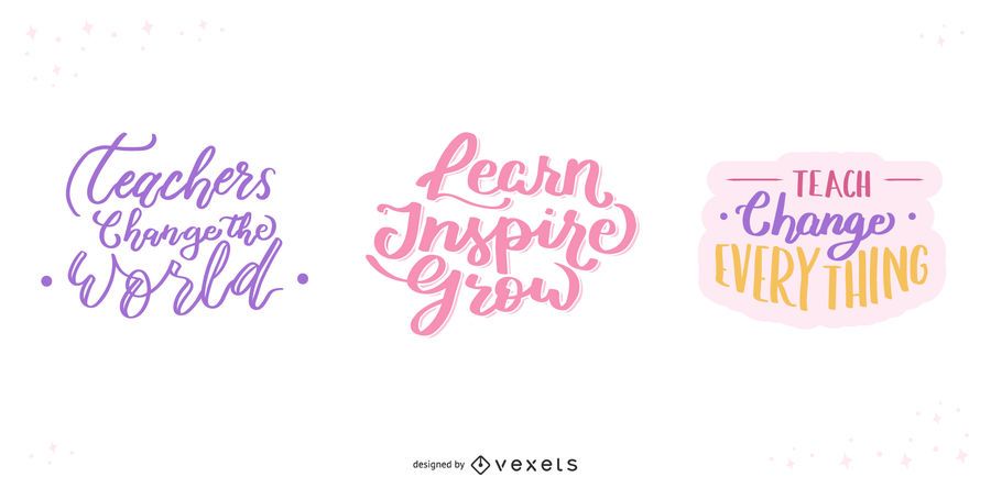 Teacher's Day Lettering Set Teacher's Day Lettering Set